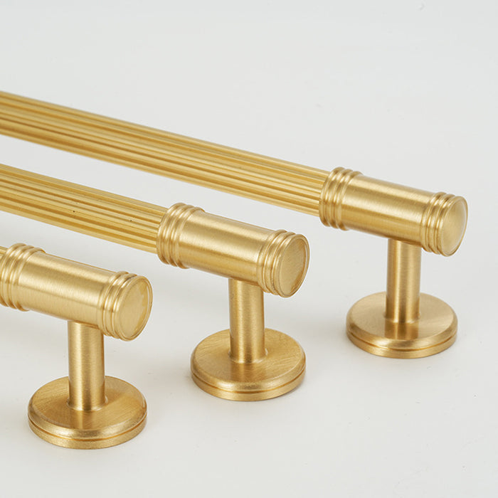 Modern French Solid Brass Cabinet Handles