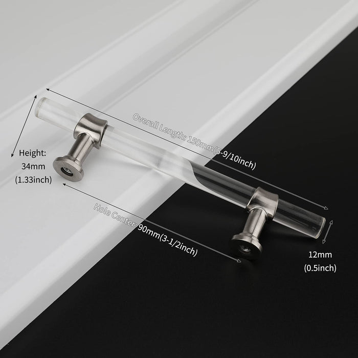 Clear Acrylic Cabinet Bar Handles