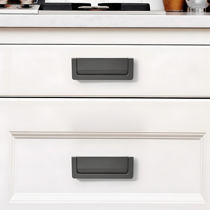 Modern Concealed Flush Pull Ring Drawer Handles