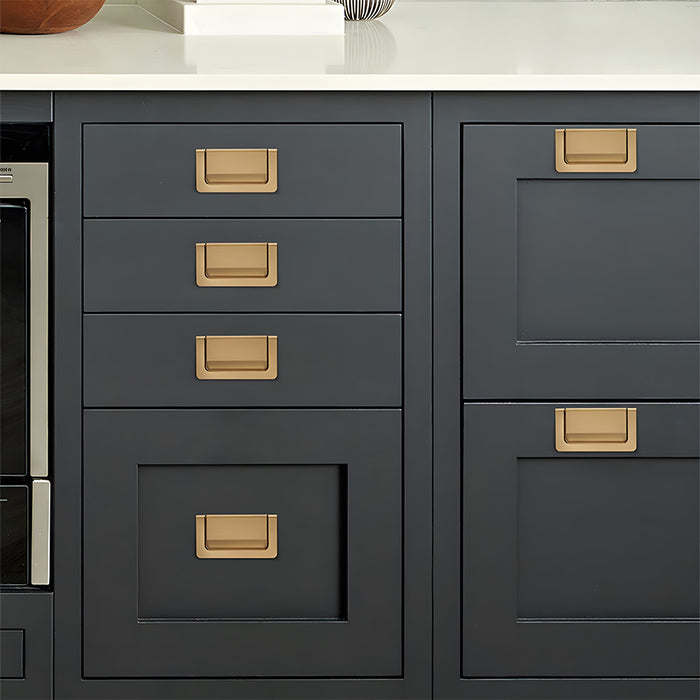 Modern Concealed Flush Pull Ring Drawer Handles