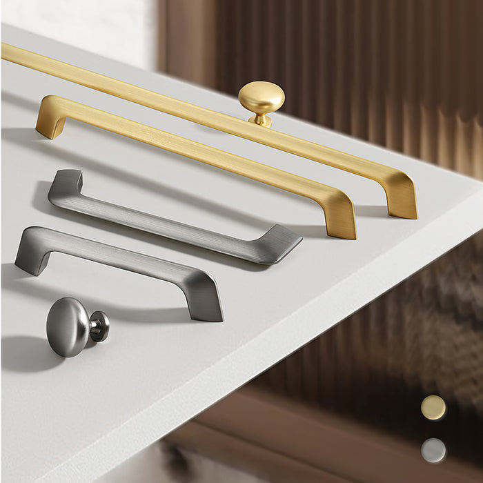 Sleek Minimalist Zinc Alloy Decorative Cabinet Handles For Kitchen