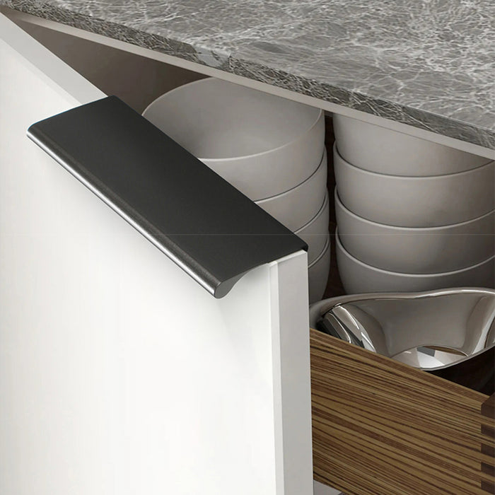 Modern Refined Long Cabinet Edge Finger Pulls For Kitchen