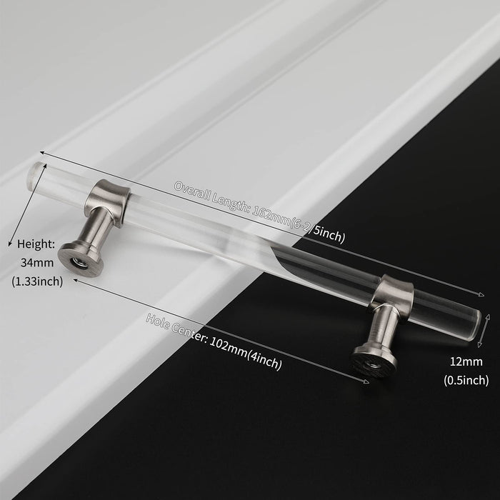 Clear Acrylic Cabinet Bar Handles