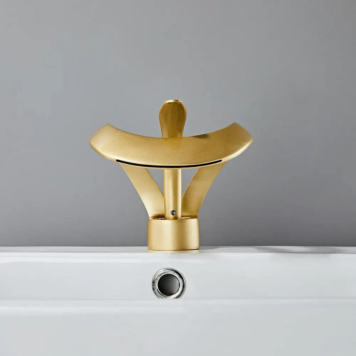 Widespread Single Handle Waterfall Bathroom Sink Faucet