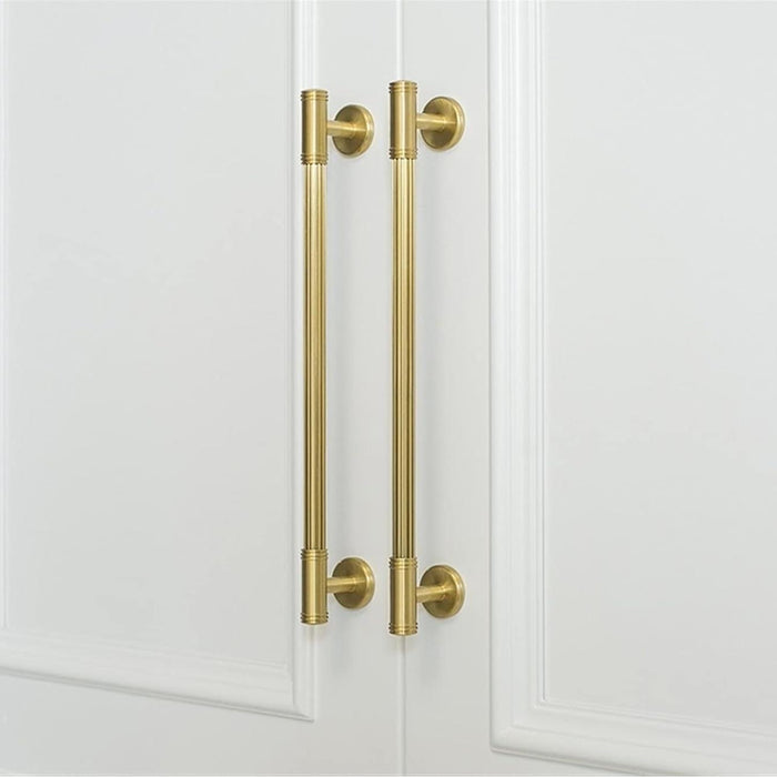 Modern French Solid Brass Cabinet Handles