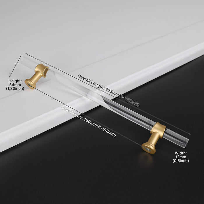 Clear Acrylic Cabinet Bar Handles