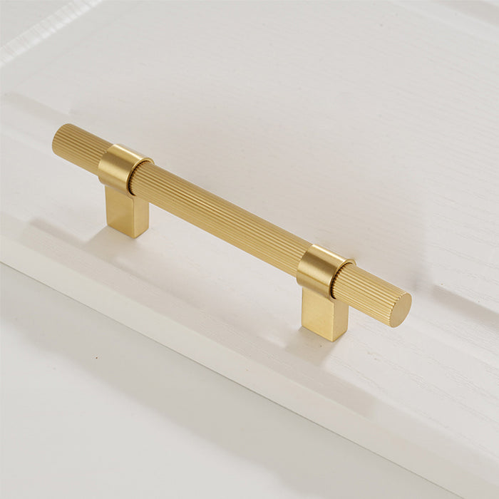 Solid Brass Knurled Hardware Kitchen Cabinet Pull