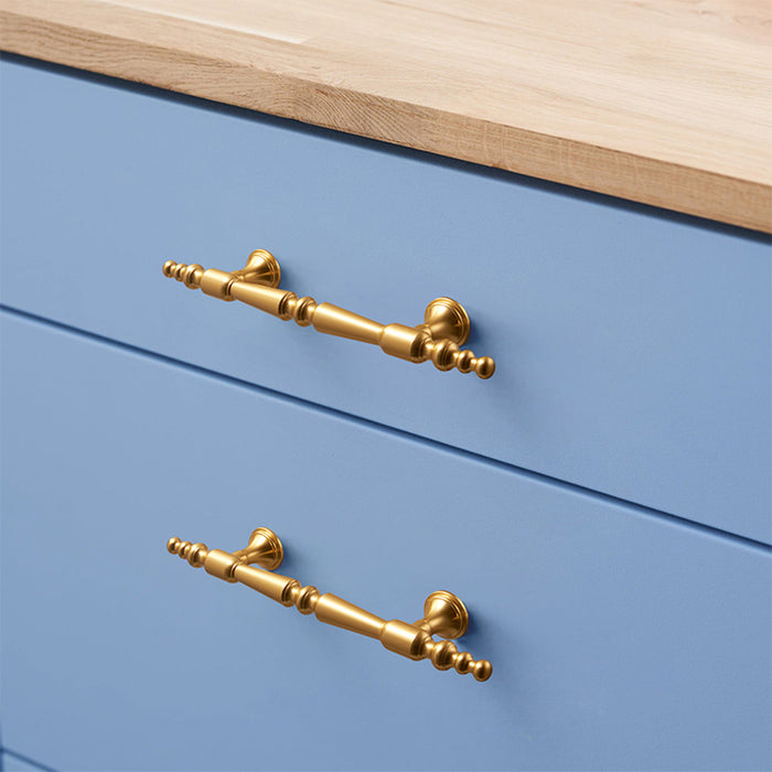 Elegant Sleek Gold Aluminum Kitchen Cabinet Handle