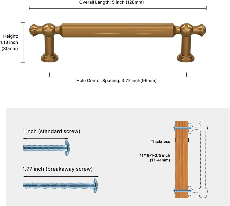 Luxury Zinc Alloy Cabinet Handles