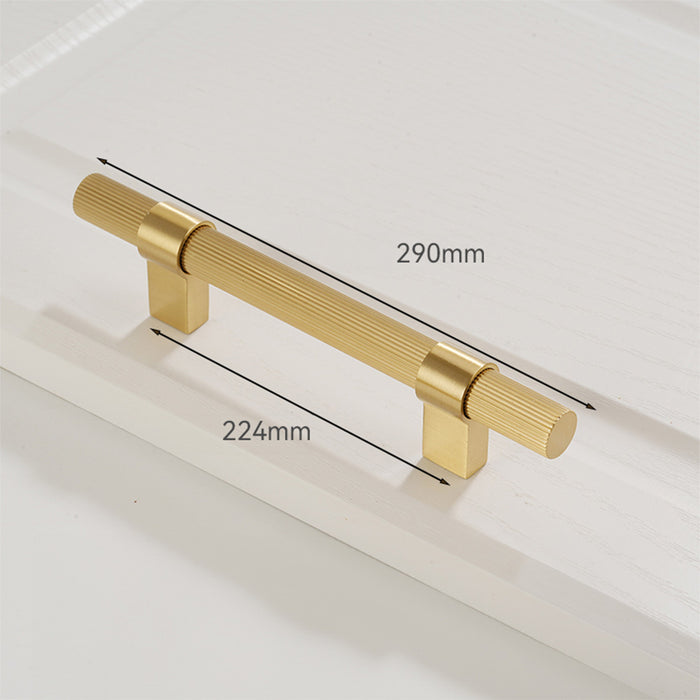 Solid Brass Knurled Hardware Kitchen Cabinet Pull