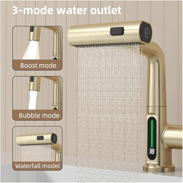 Digital Single Hole Brass Hot and Cold Water Faucet