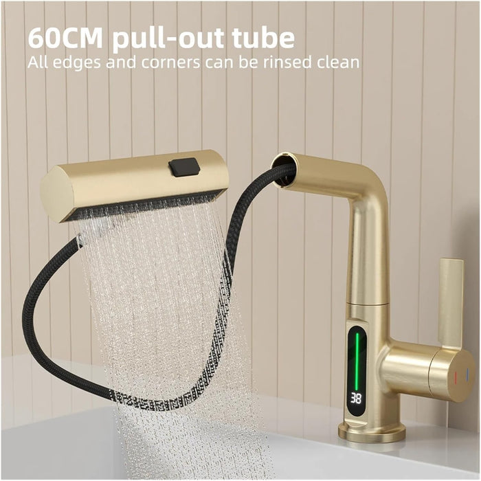 Digital Single Hole Brass Hot and Cold Water Faucet