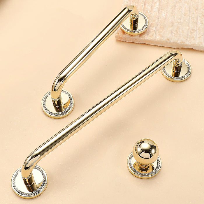 Simple Decorative Zinc Gold Alloy Kitchen Cabinet Handles