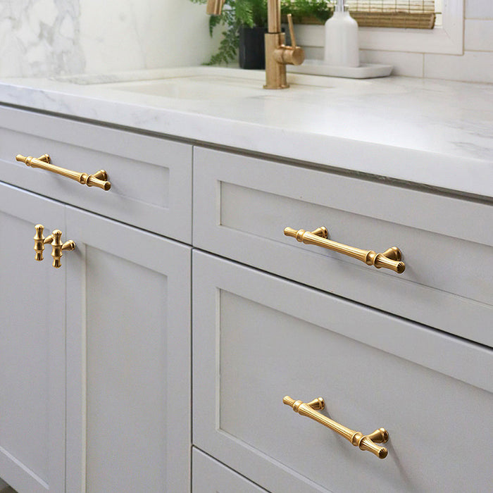 Nordic American Modern Luxury Gold Cabinet Handles