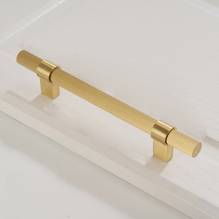 Solid Brass Knurled Hardware Kitchen Cabinet Pull