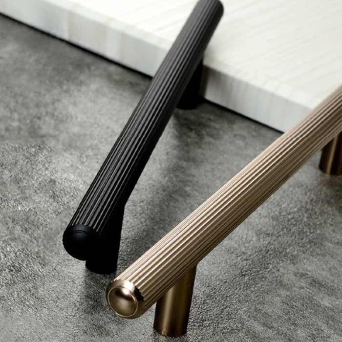 Minimalist Aluminum Alloy Knurled Cabinet Handle For Furniture