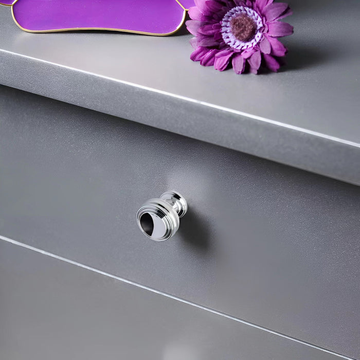 Solid Zinc Round Drawer Cabinet Pulls