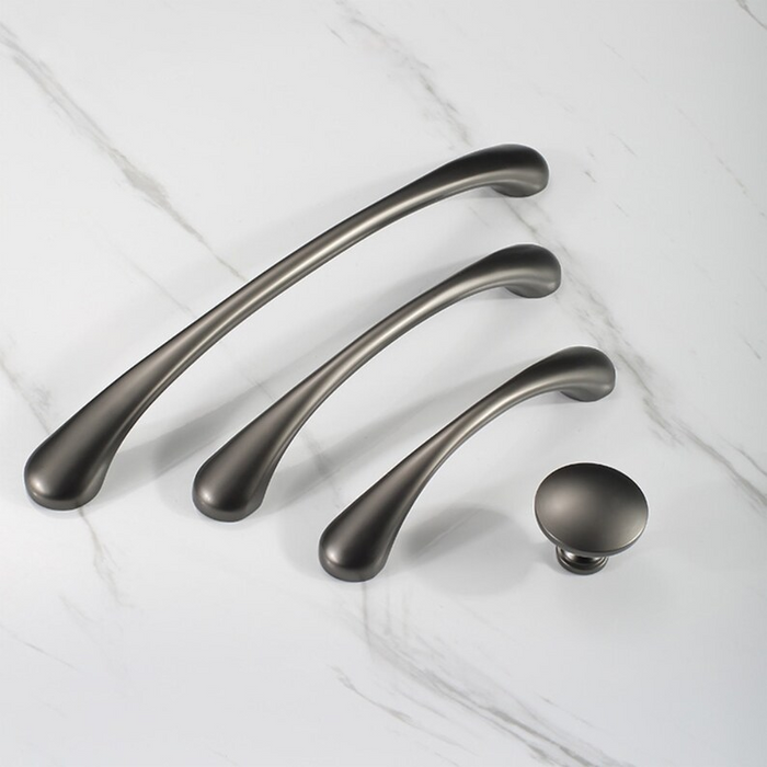 Simple Gold Modern Curved Cabinet Handles