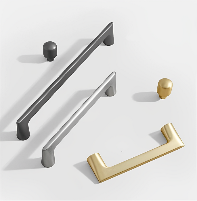 European Solid Zinc Alloy Cabinet Drawer Handle For Furniture