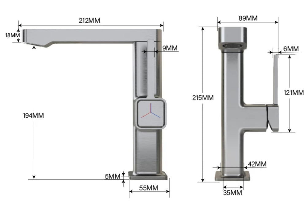 360-Degree-Swivel Single Hole Bathroom Faucets