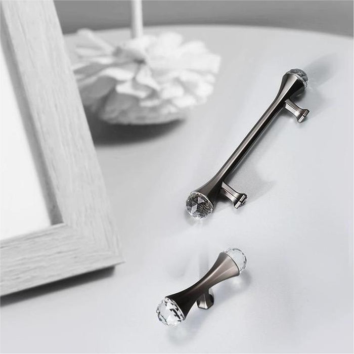 French-style Luxury Modern Zinc Alloy Crystal Cabinet Door Handle