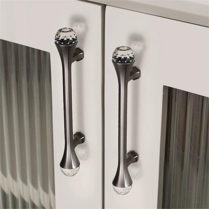 French-style Luxury Modern Zinc Alloy Crystal Cabinet Door Handle