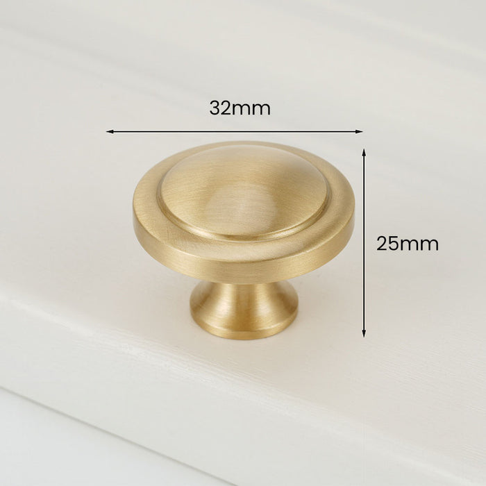 Solid Brass Furniture Hardware Single Hole Knobs