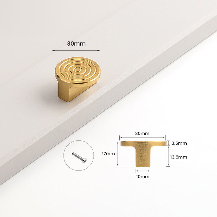 Unique Modern Semi-Circular Gold Kitchen Cabinet Door Handles