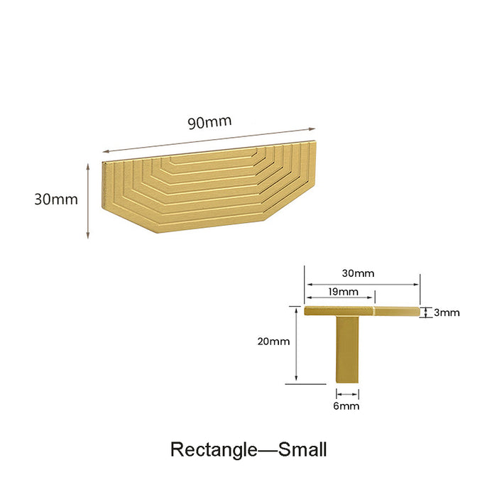 Unique Modern Semi-Circular Gold Kitchen Cabinet Door Handles