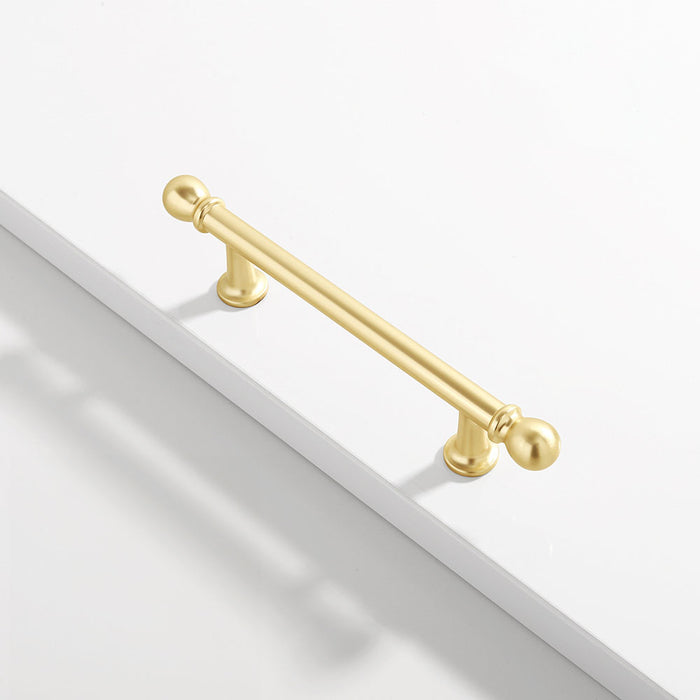 Modern Zinc Alloy Matte Gold Brass Drawer Cabinet Handle