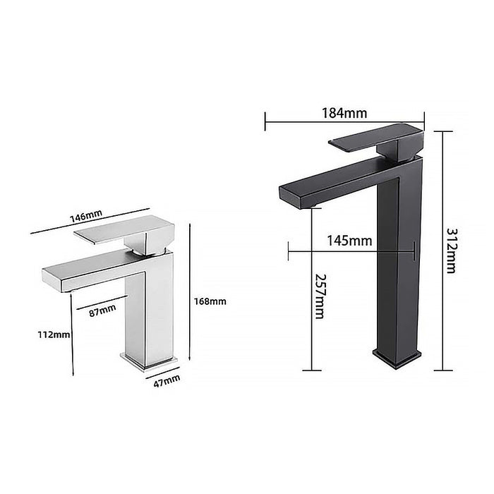 Square One-Handle Bathroom Faucet