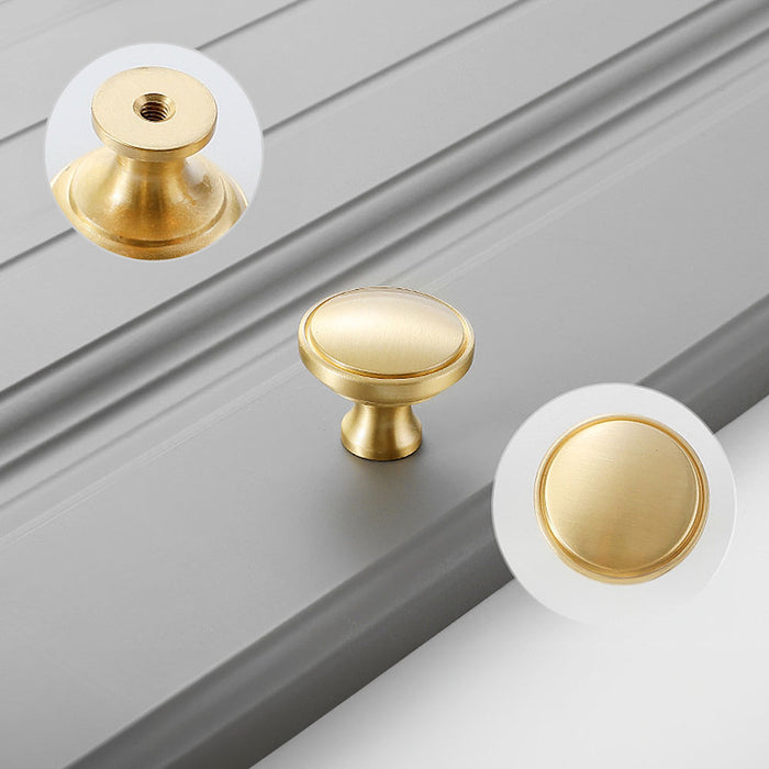 Modern Simple Brass Wardrobe Handle