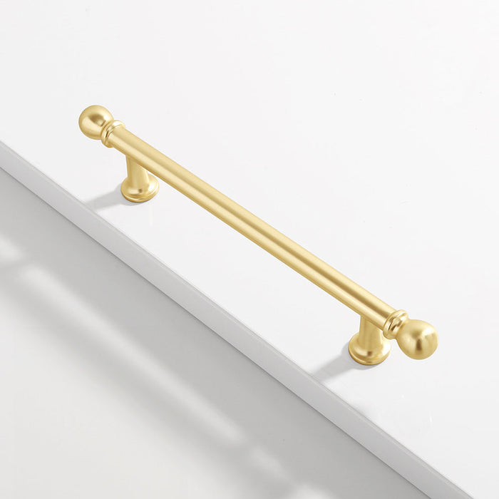 Modern Zinc Alloy Matte Gold Brass Drawer Cabinet Handle