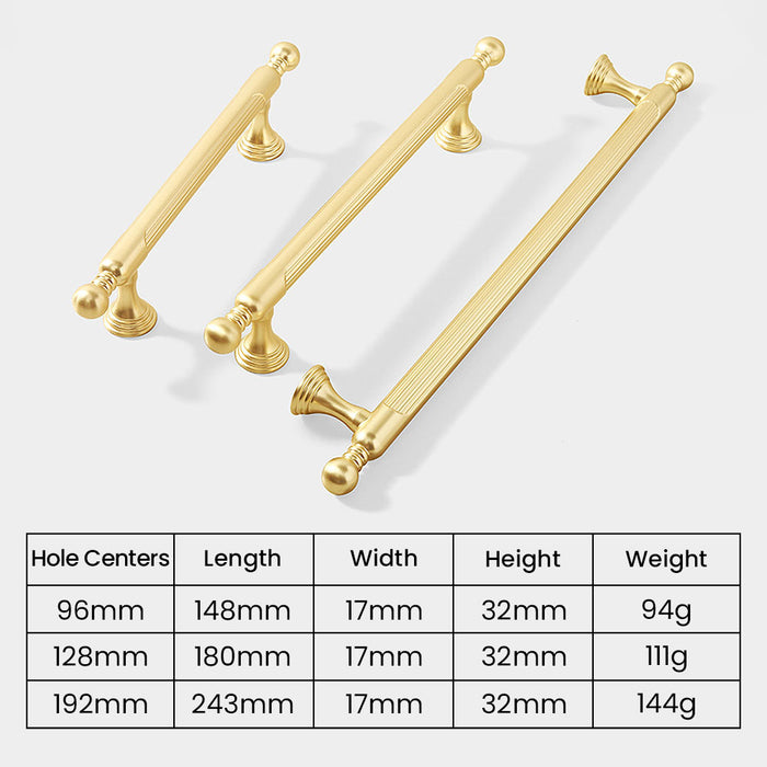 Modern Style Zinc Alloy Gold Kitchen Cabinet Handles