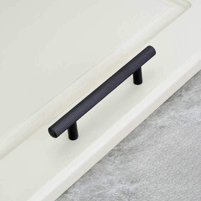 Minimalist Aluminum Alloy Knurled Cabinet Handle For Furniture