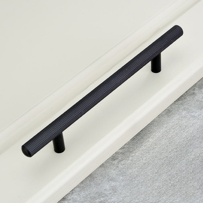 Minimalist Aluminum Alloy Knurled Cabinet Handle For Furniture