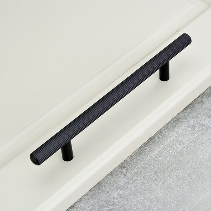 Minimalist Aluminum Alloy Knurled Cabinet Handle For Furniture