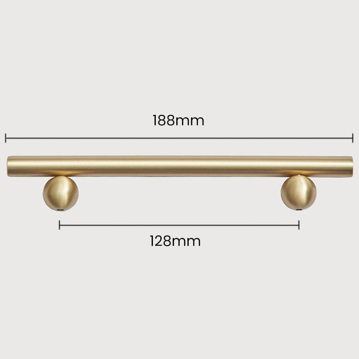 Modern Minimalist Pure Brass Gold Wardrobe Door Handle