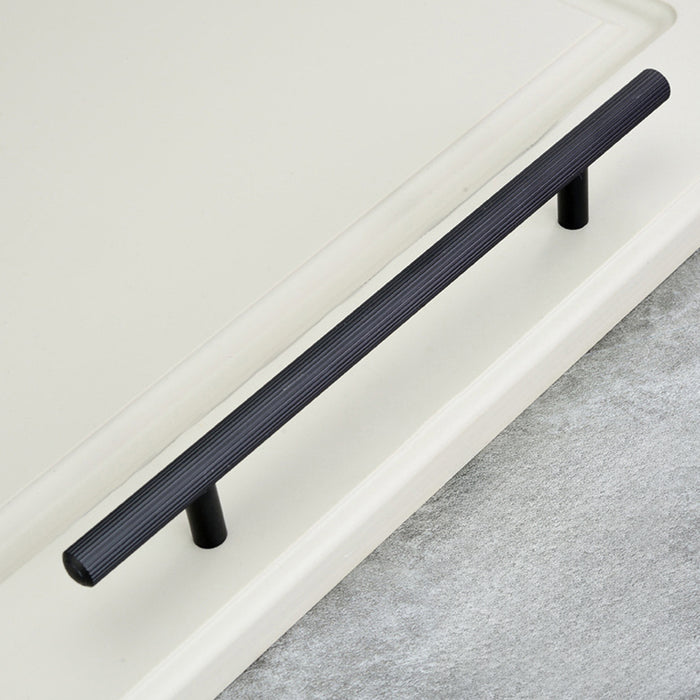 Minimalist Aluminum Alloy Knurled Cabinet Handle For Furniture