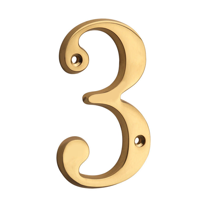 4 Inch Modern Floating Gold Brass House Numbers -Homdiy