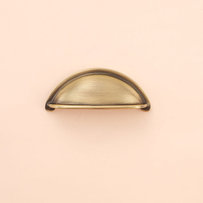 Modern Brass Cup Cabinet Edge Pulls