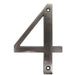 4 Inch Modern Zinc Alloy Silver House Number Signs -Homdiy