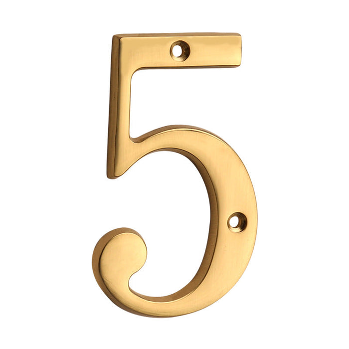 4 Inch Modern Floating Gold Brass House Numbers -Homdiy