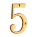 4 Inch Modern Floating Gold Brass House Numbers -Homdiy