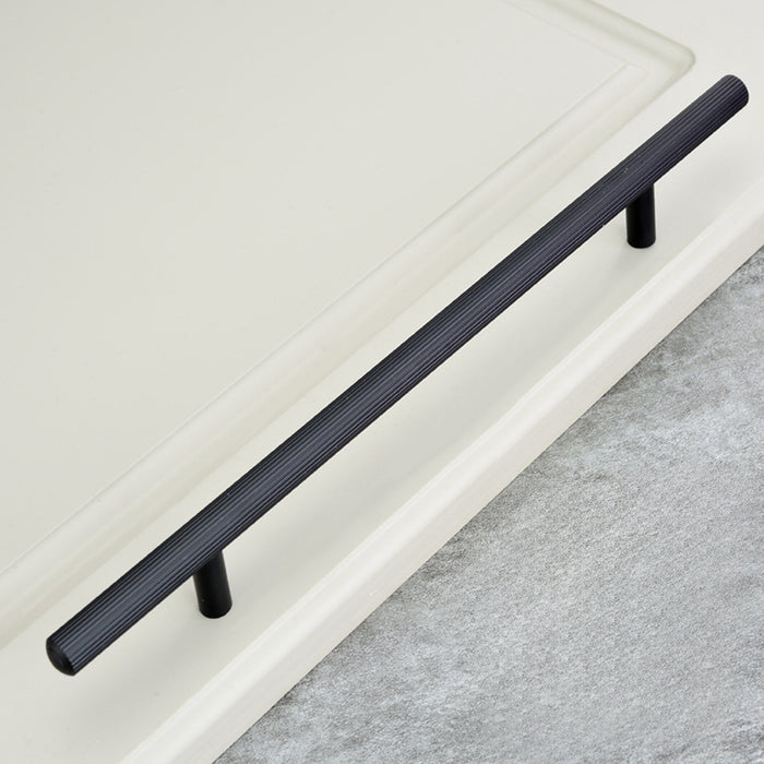 Minimalist Aluminum Alloy Knurled Cabinet Handle For Furniture