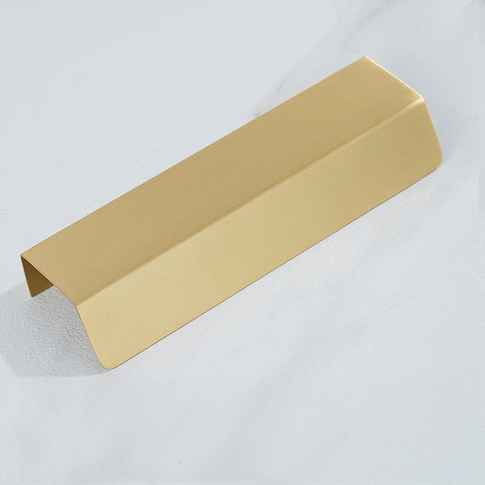 Modern Brass Hidden Finger Cabinet Pulls