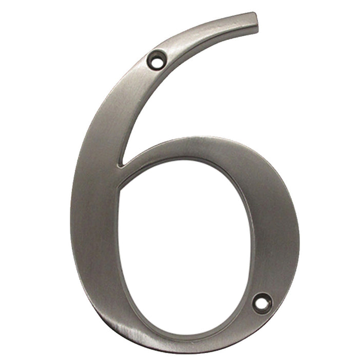 4 Inch Modern Zinc Alloy Silver House Number Signs -Homdiy