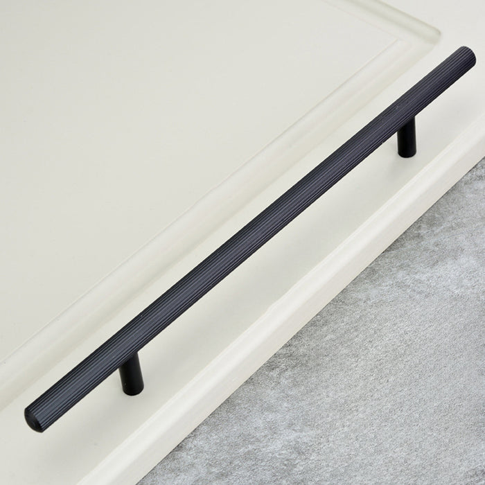 Minimalist Aluminum Alloy Knurled Cabinet Handle For Furniture