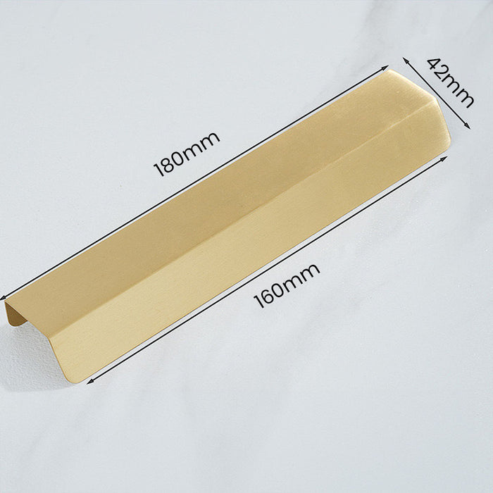 Modern Brass Hidden Finger Cabinet Pulls