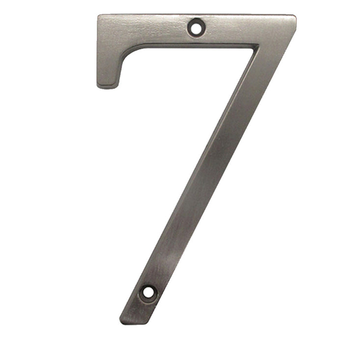 4 Inch Modern Zinc Alloy Silver House Number Signs -Homdiy